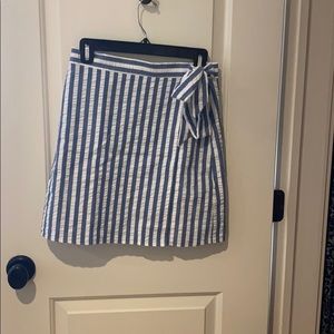 Women’s blue and white striped J.Crew skirt